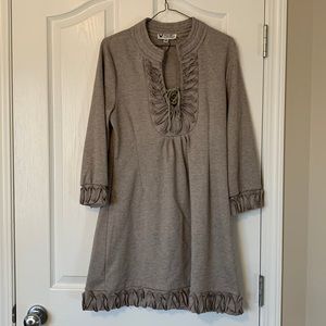 Papillon Gray Dress Size Small EUC